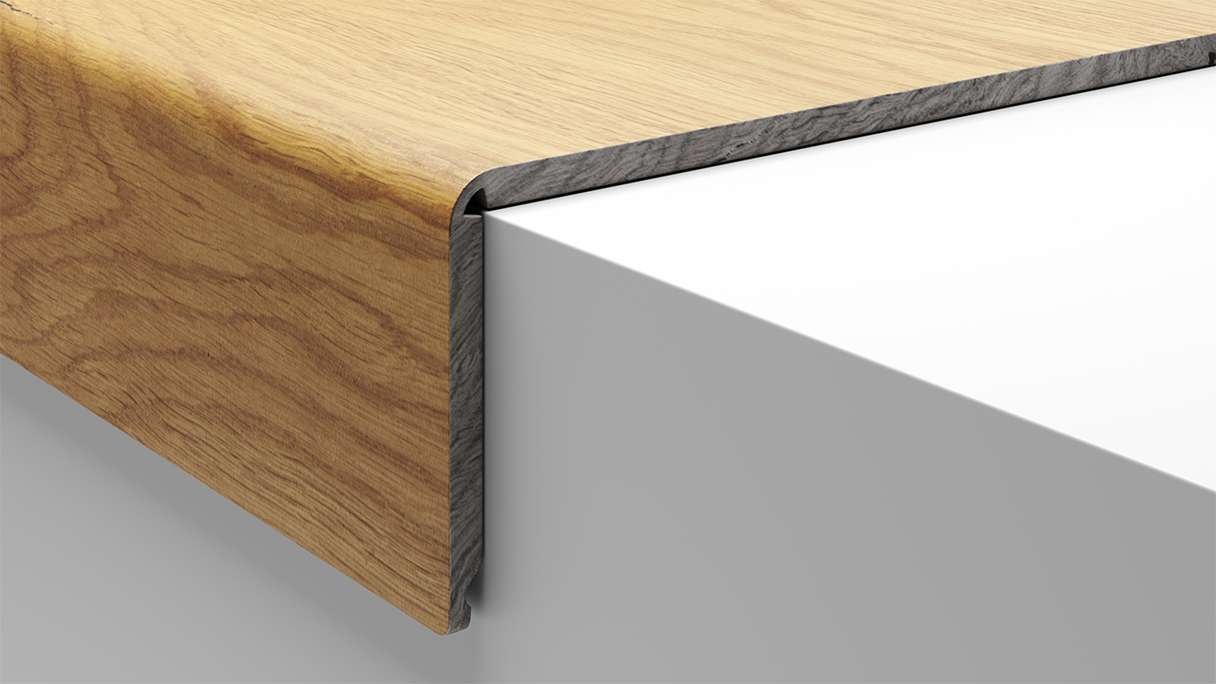 planeo vinyl stair tread type B - cover angle click top and bottom