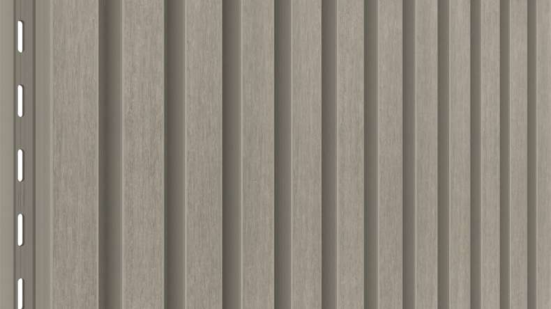 planeo LINEA Slim – WPC CoEx cladding, light grey, 2900 x 215 mm