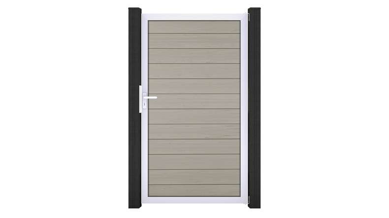planeo Solid - universal door Bi-Color white with aluminium frame