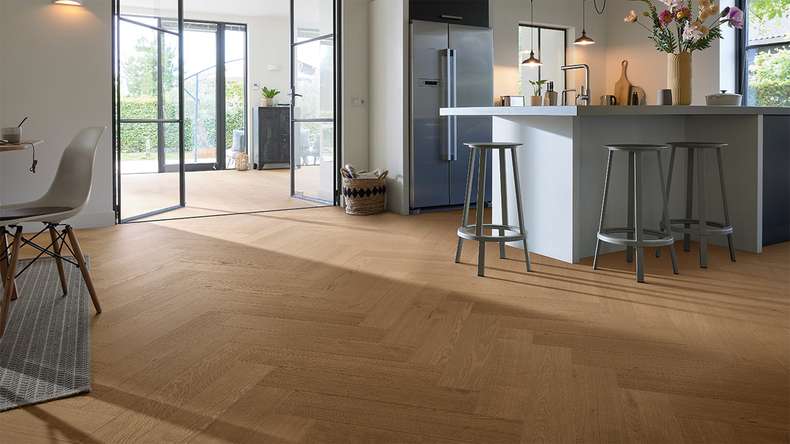 MEISTER Lindura wood flooring HS 500 - 20233 Oak classic clay brown ultra matt lacquered 700 x 140 x 11 mm (500010-0700140-20233)