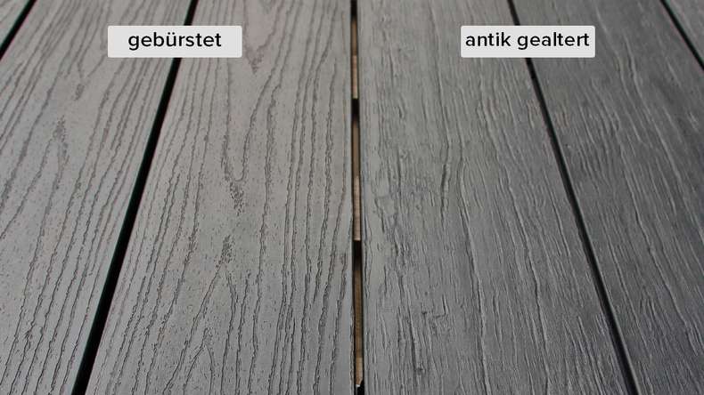 planeo TitanWood - solid plank dark grey antique aged/brushed