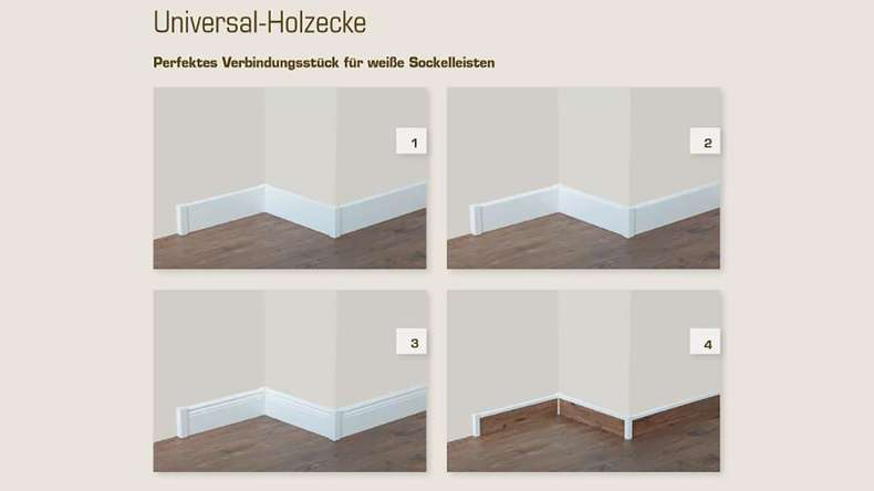 planeo square wooden corners 22mm 4pcs.