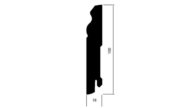 Wicanders MDF Skirting Board Foiled - White Hamburger 18x100x2400mm