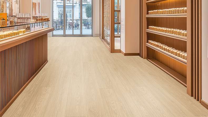 Gerflor adhesive vinyl - Creation 30 Lounge Oak Beige | Synchronised embossing