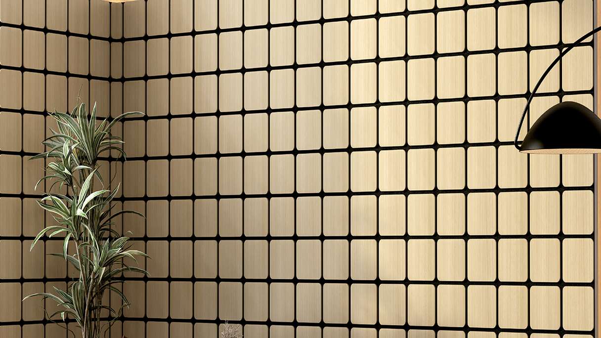 Skaben acoustic panels SilentWall - square natural light oak - 60 x 58.5 cm