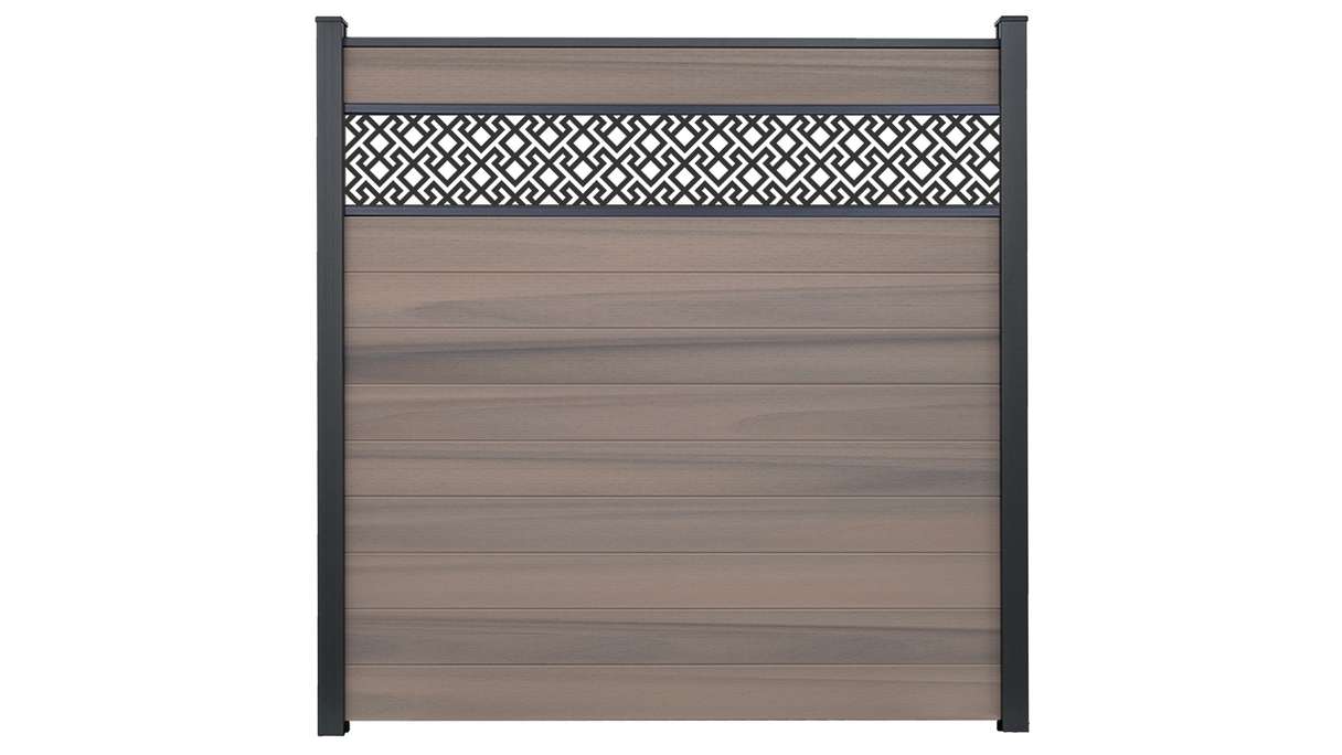 planeo Gardence Strong - BPC plug-in fence Abstract Bi-Color co-ex 180 x 180 cm