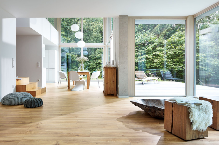 Vinyl flooring with Blue Angel awarded