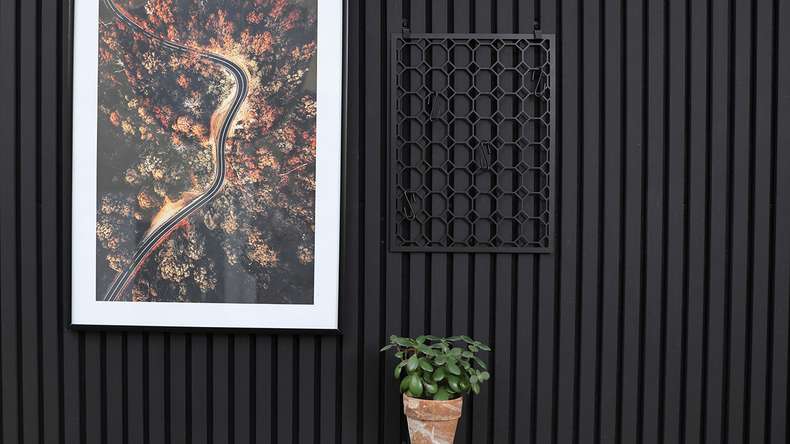 planeo storage grid - black with 4 S-hooks