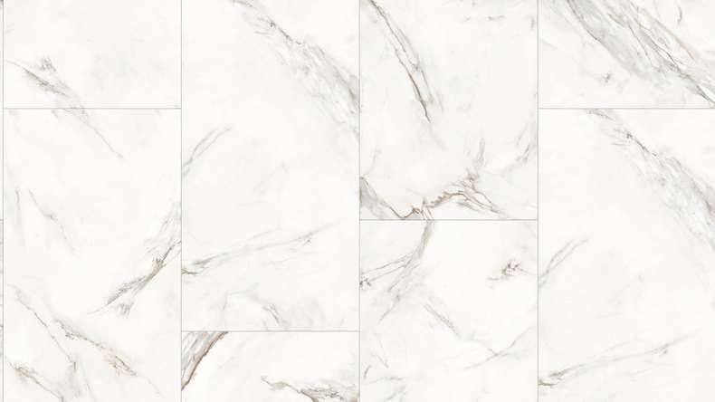 Gerflor Klick Vinyl Rigid - Creation 55 Clic Acoustic White Marble | Impact sound insulation integrated (61261743)
