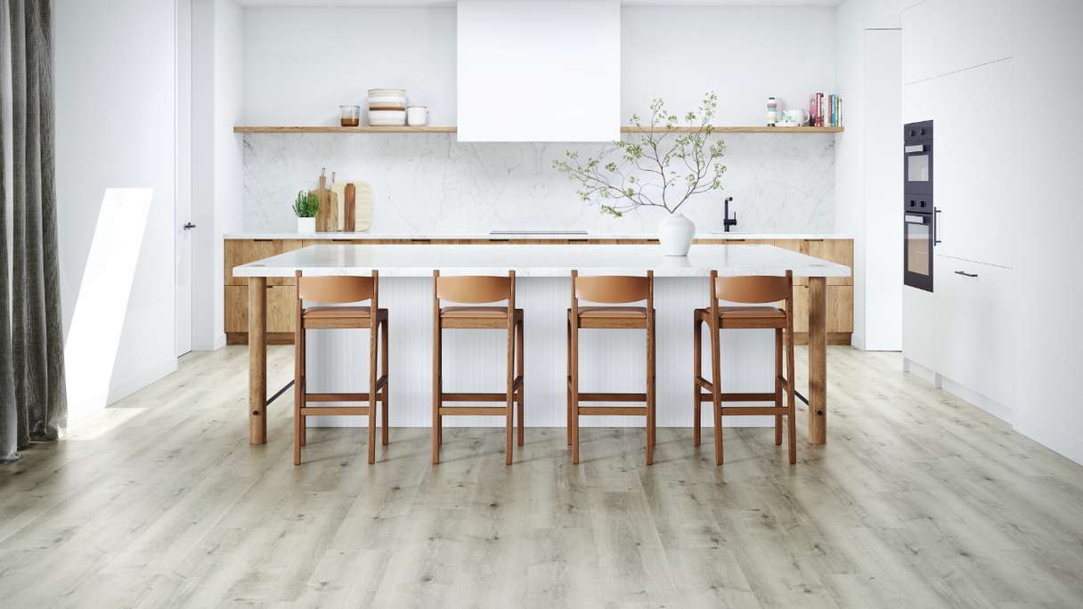 planeo Rigid Click Vinyl - SolutionX 2in1 Oak Light Grey | Impact sound insulation integrated (ECF-0076)