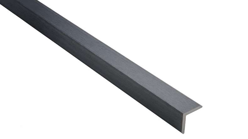 planeo WPC co-extruded façade corner bracket, Grey – 2900 x 45 x 45 mm