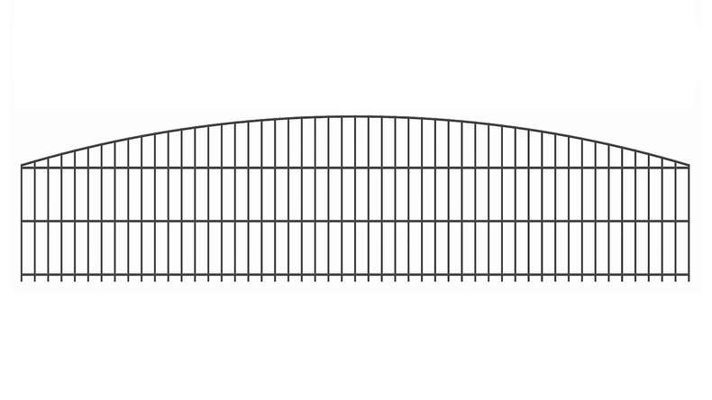 planeo double bar decorative fence Bow 6/6/6 RAL 7016 anthracite