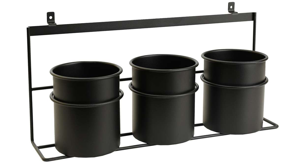 planeo storage - black 3 pcs. Cup with holder