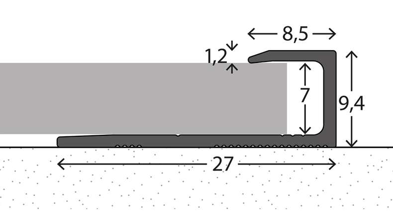 planeo end profile 741 - 270 cm