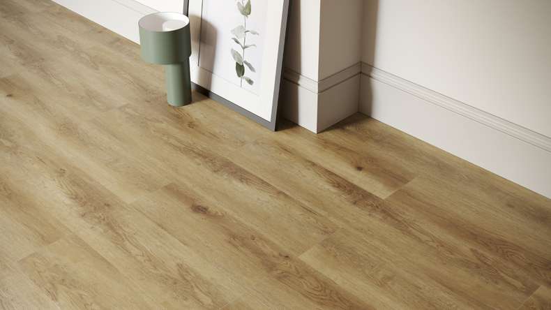 planeo Rigid Click Vinyl - SolutionX 2in1 Oak Dark Brown | Impact sound insulation integrated (ECF-0080)