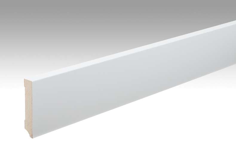 MEISTER skirting boards Uni white glossy DF 324 - 2380 x 70 x 14 mm (200012-2380-00324)