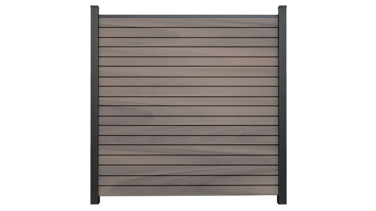 planeo Gardence BPC rhombus plug-in fence - Bi-Color co-extruded 180 x 180 cm