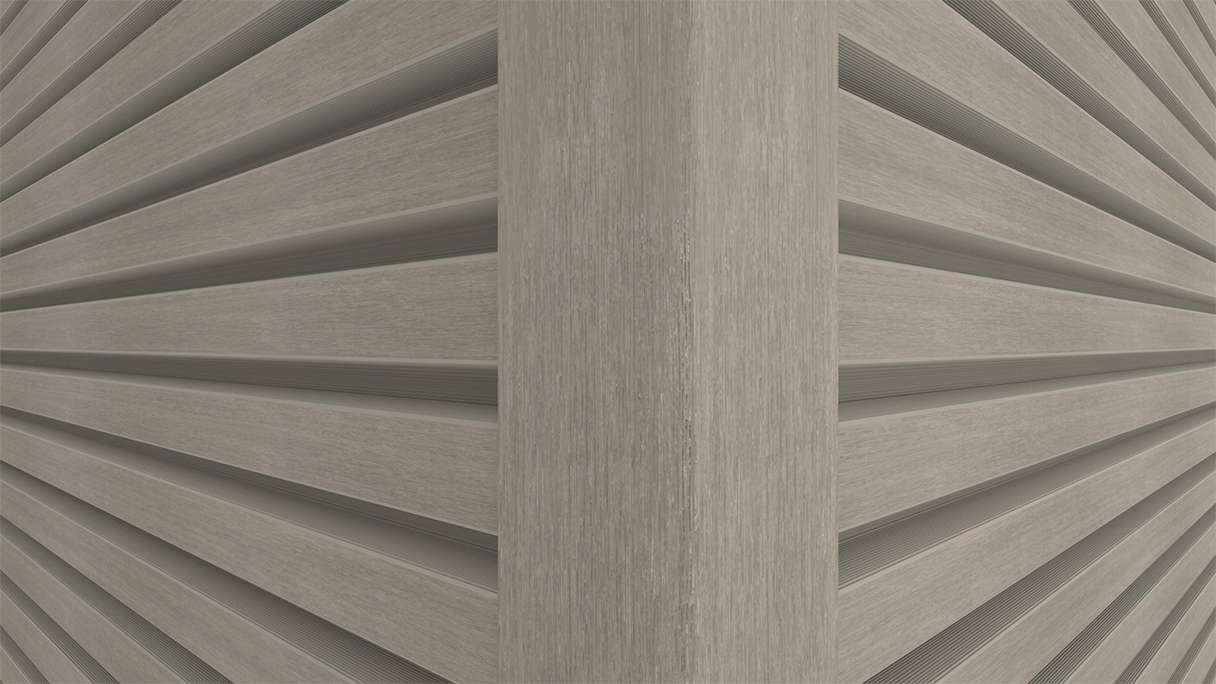 planeo LINEA Slim – WPC CoEx cladding, light grey, 2900 x 215 mm
