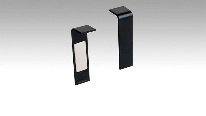 MEISTER self-adhesive connecting piece for skirting board profile 15 MK | 15 F MK | 20 PK | 20 PK Aqua 2039 Black (800034-04-02039)