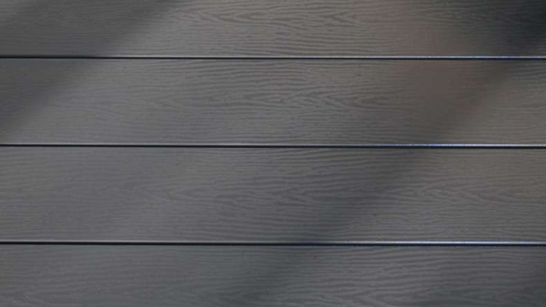 planeo WPC - decking solid grey-brown embossed/fluted - 1m to 6m
