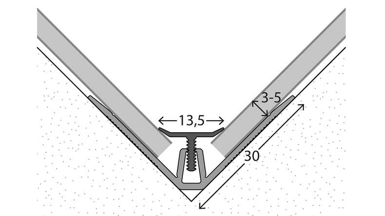 planeo wall profile system inside corner 269 - 260 cm