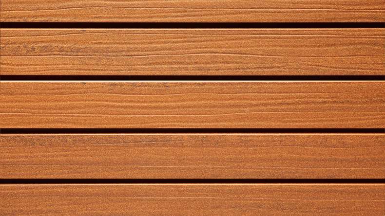 planeo Fassado - WPC rhombus strip facade cladding Prime amber brown