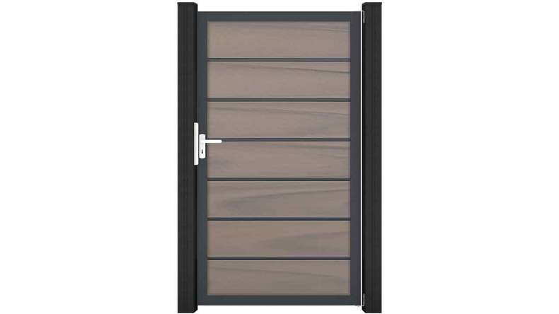 planeo Solid Grande - Premium universal door Bi-Color co-ex with anthracite aluminium frame 180x100x4cm