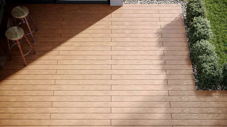 planeo TitanWood - solid plank dark brown antique aged/brushed