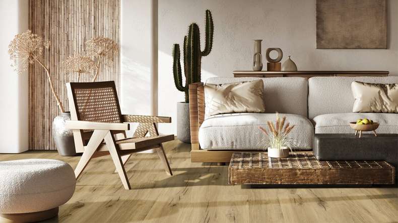 Gerflor Klick Vinyl - Senso Premium Rigid Acoustic Bambi fauve | Impact sound insulation integrated (40441629)