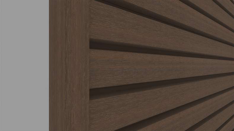 planeo LINEA Wide – WPC CoEx cladding, Ipe Brown, 2900 x 181 mm