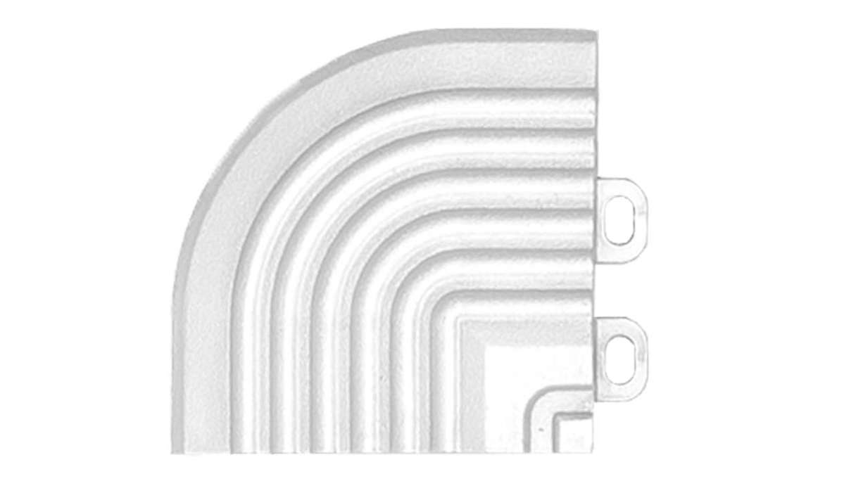 planeo corner piece for 40 x 40 cm click tiles – white