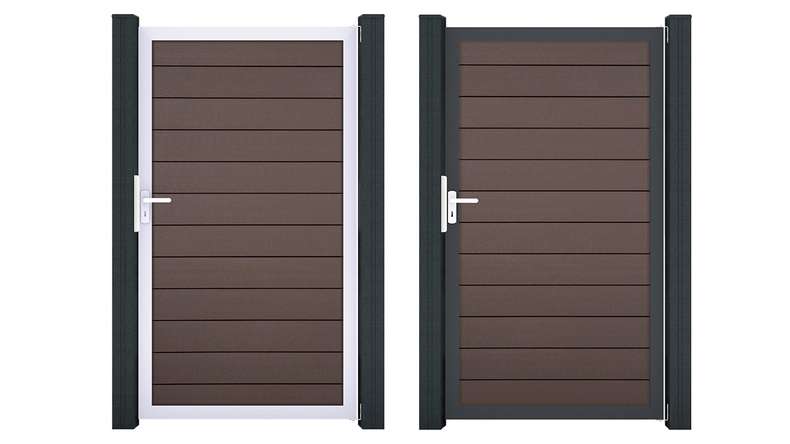 planeo Gardence Strong – BPC Universal Gate ‘Terra’ with aluminium frame, 100 x 180 cm