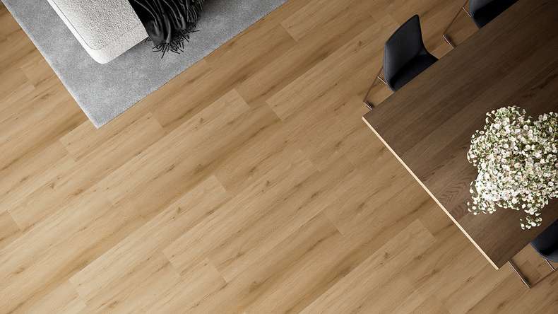 planeo Rigid Click Vinyl - HOMEtec Pro 50 IXPE Pure Canyon Oak | Impact sound insulation integrated (RP-G50-3)