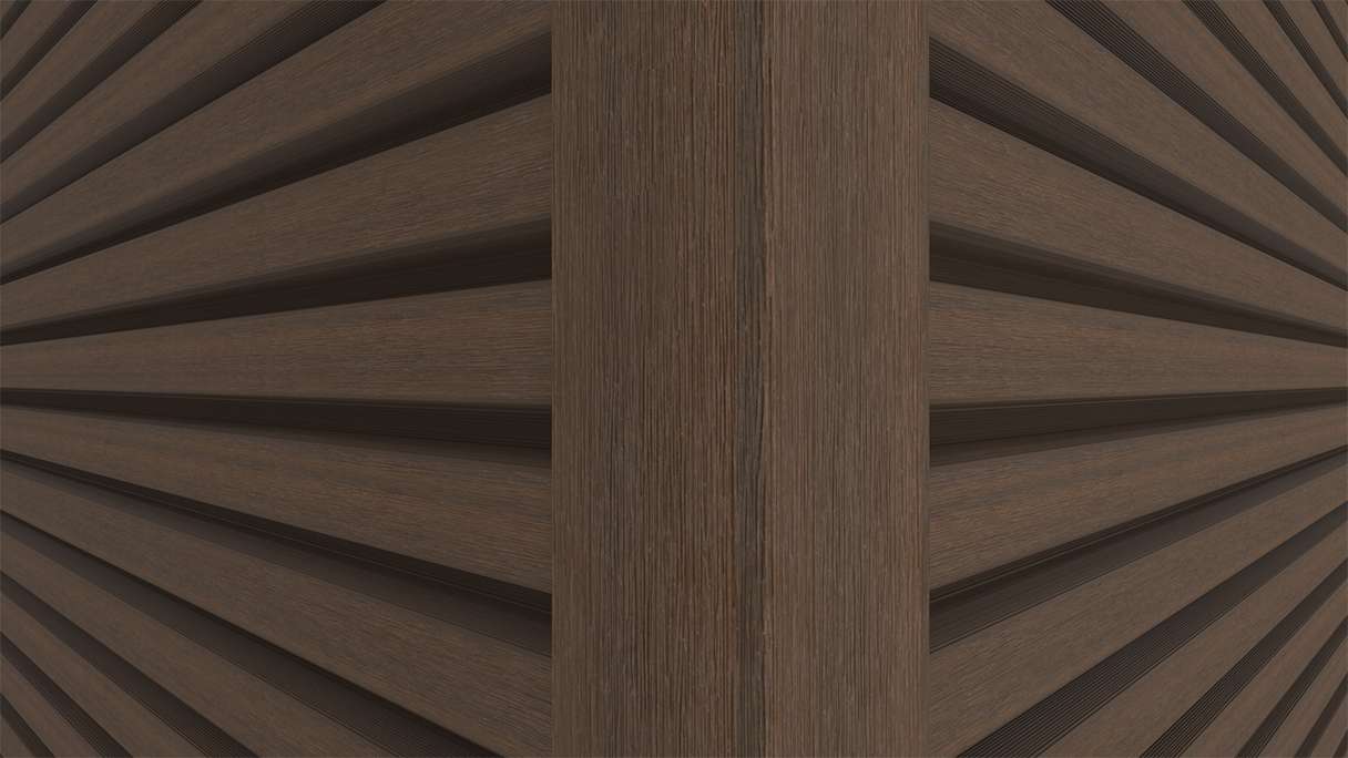 planeo LINEA Slim – WPC CoEx cladding, Ipe Brown, 2900 x 215 mm