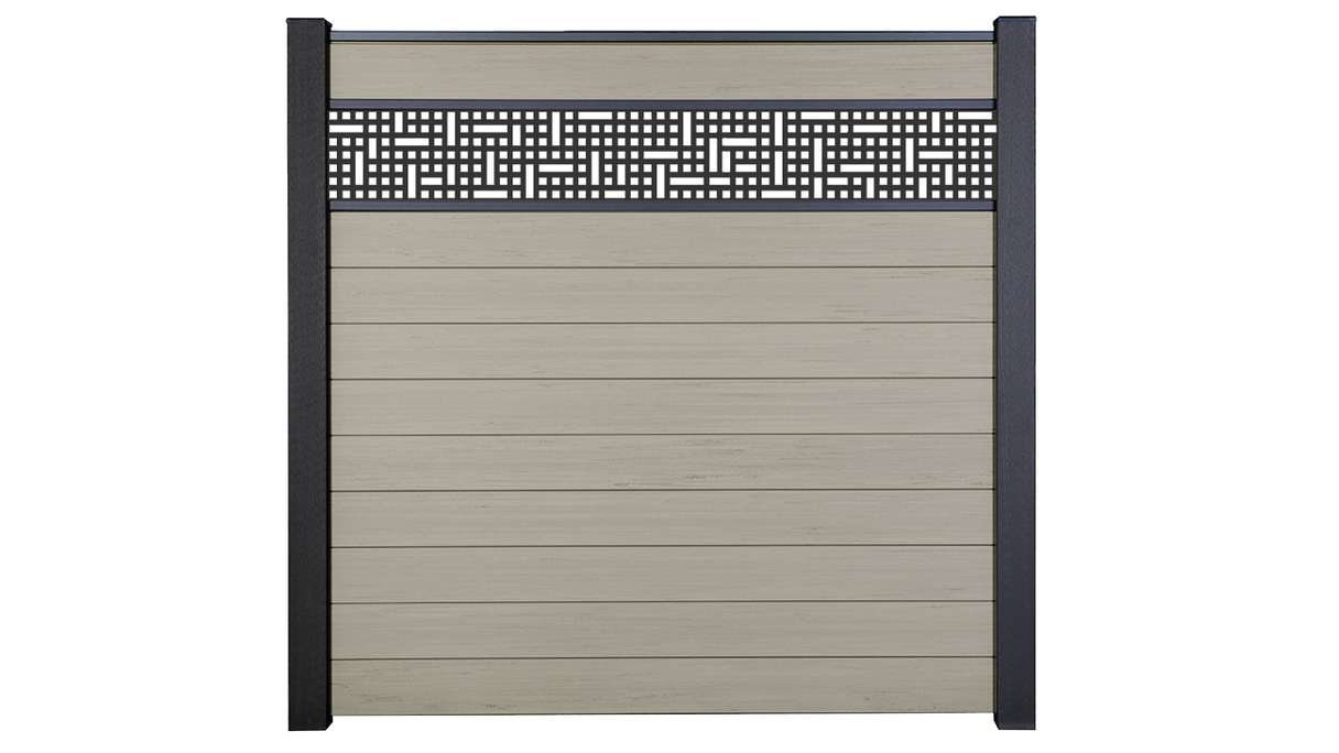 planeo Gardence Strong - BPC plug-in fence Mesh Bi-Colour Sand 180 x 180 cm