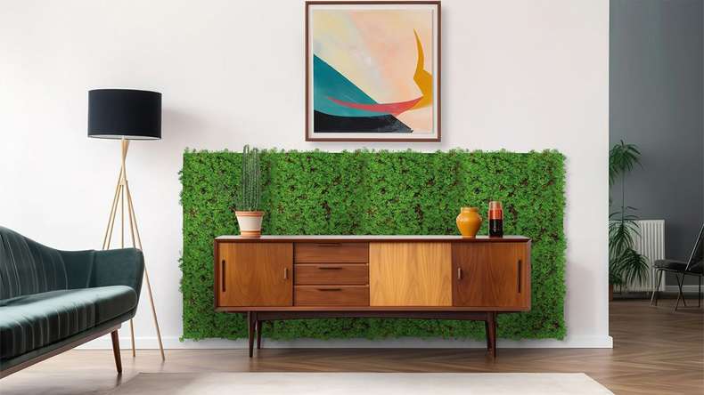 planeo acoustic panel - MixWall Living Leaf Thuja Tea Tree 52 x 52 cm | natural plant (PLMW-50111)