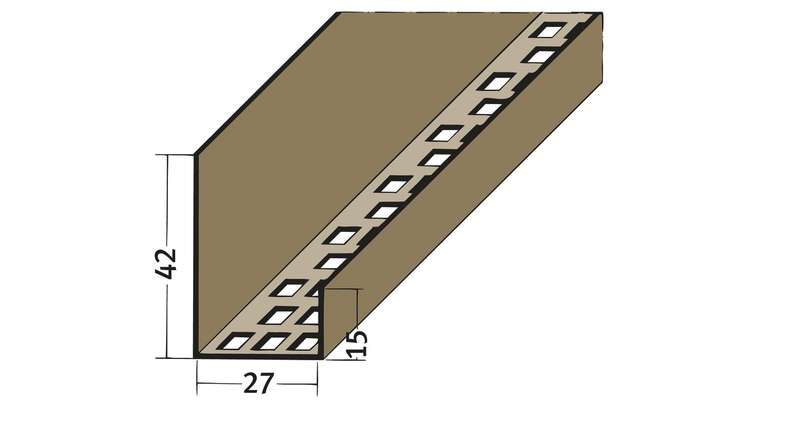 planeo Protect ventilation end profile - LÜAP 27mm intake 5000mm length white