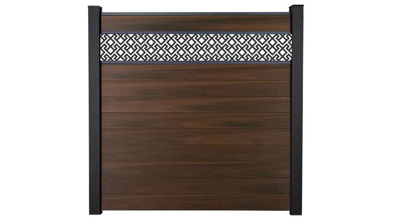 planeo Gardence Strong - BPC plug-in fence Abstract Walnut co-ex 180 x 180 cm