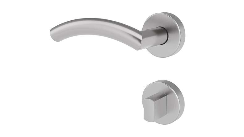 planeo Edelwerk METRA door handle stainless steel WC round rose