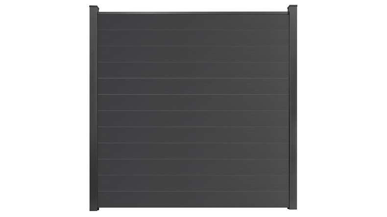 planeo Gardence Simply Small - PVC plug-in fence anthracite grey 180 x 180 cm