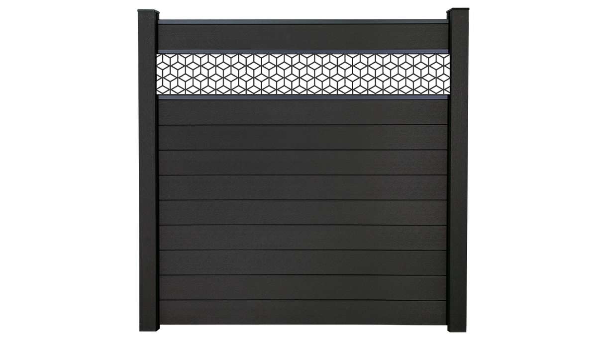 planeo Gardence Strong - BPC plug-in fence Cube anthracite grey 180 x 180 cm