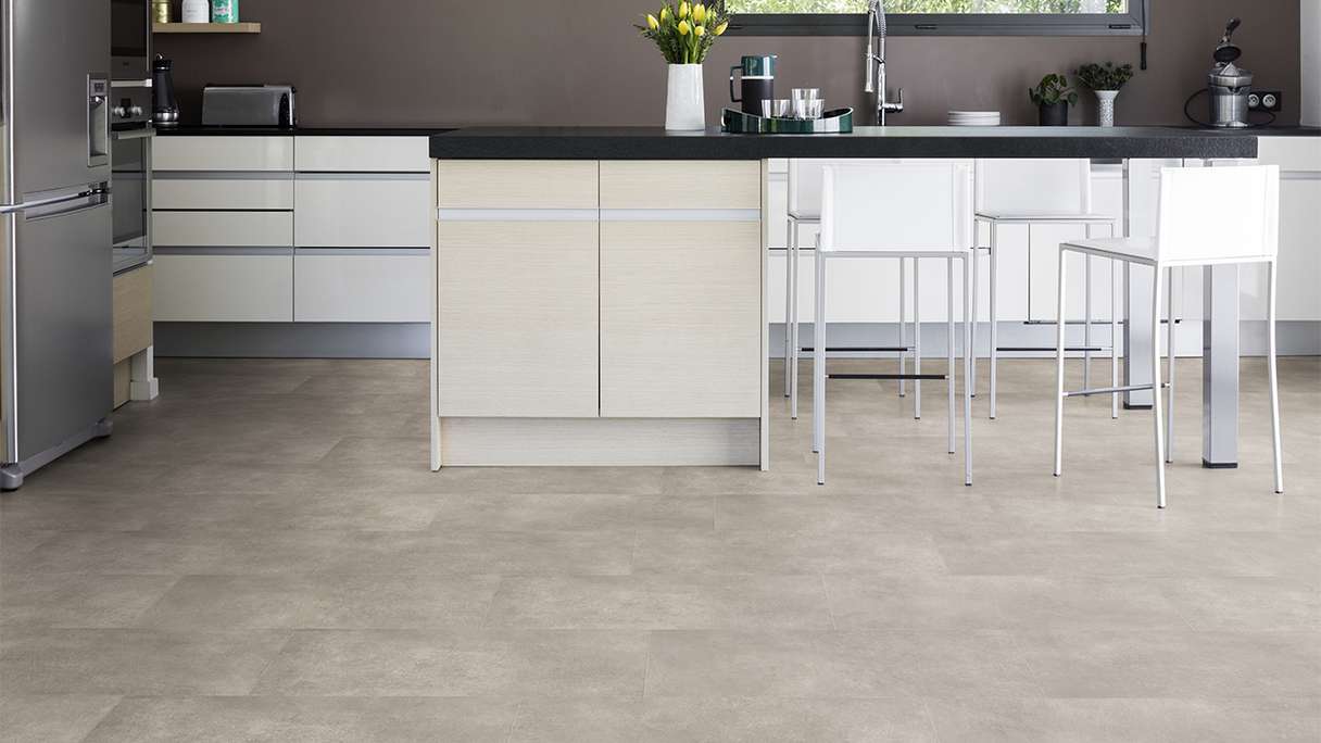 Gerflor Klick Vinyl - Senso Premium Rigid Acoustic Pepper taupe | Impact sound insulation integrated (39480889)