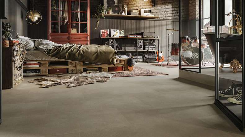 MEISTER design flooring dryback vinyl DB 155 - 20210 Mellow gold stone pore structure (400058-0914457-20210)