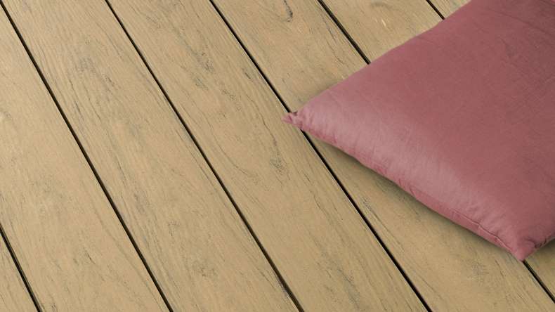planeo WPC - decking board solid velvet ash matt 2,40m - embossed