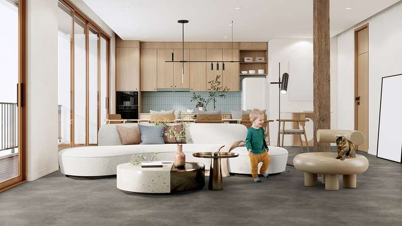 Gerflor CV flooring – TEXLINE Nature 2380 Leone Charcoal