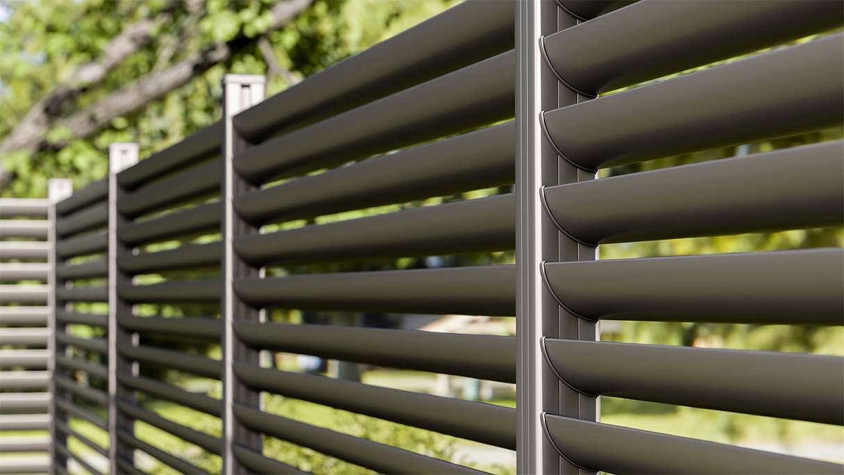 planeo Gardence Metallic Ellipse - Aluminium Garden Fence Square Anthracite | DB703