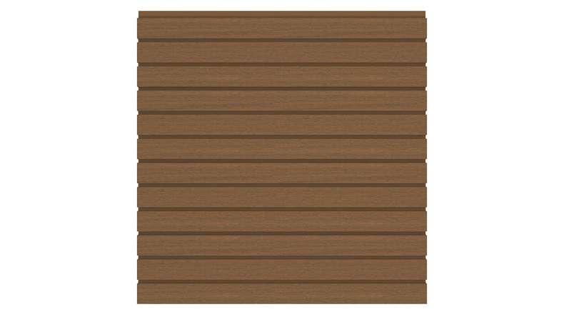 planeo LINEA - WPC CoEx Rhombus plug-in fence Burma Teak 176 x 183 cm
