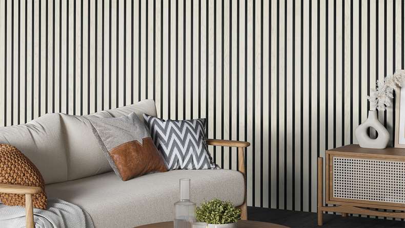 Skaben acoustic panels SilentWall Comfort - white oak - 250 x 30 cm
