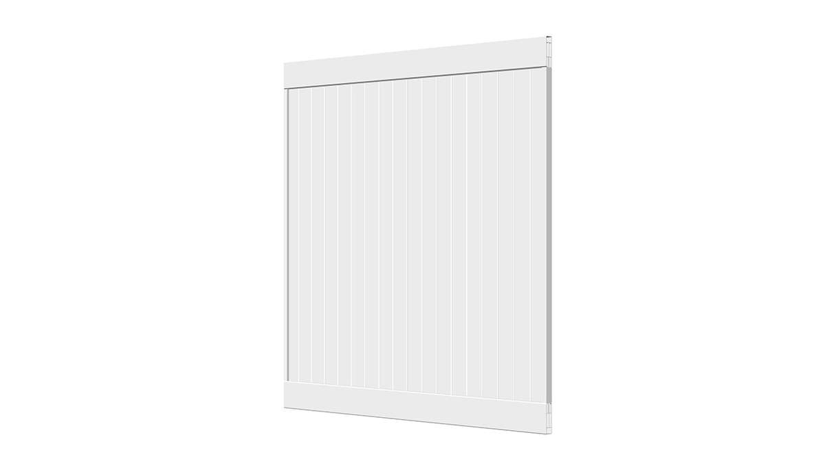 planeo Privara - PVC plug-in fence white - UV-resistant | 177 x 178 cm