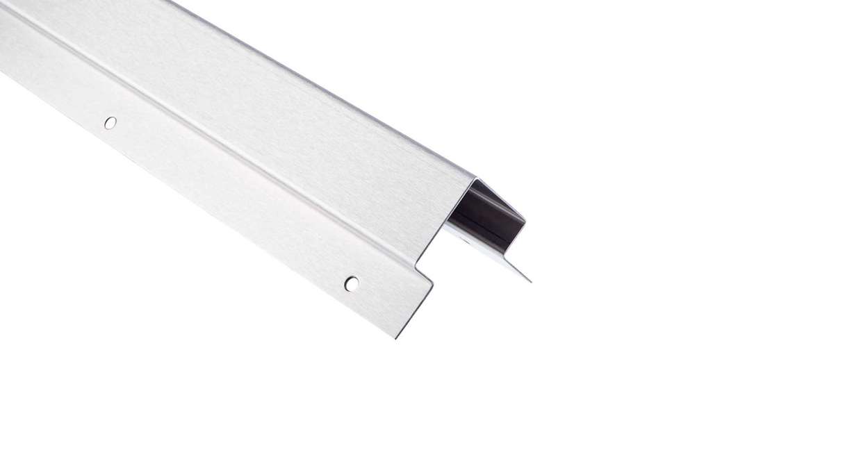 planeo Fassado - facade corner stainless steel (brushed, ground)